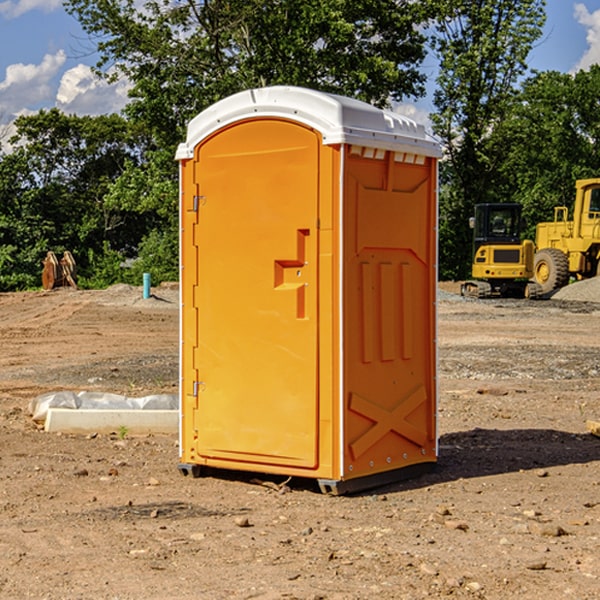 how often are the portable restrooms cleaned and serviced during a rental period in New Hartford Center